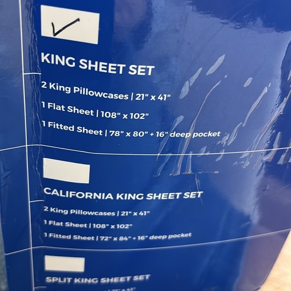 THREAD SPREAD 100% Egyptian Cotton Sheets Set King - 1000 High Thread- Sea Foam - Picture 9 of 10